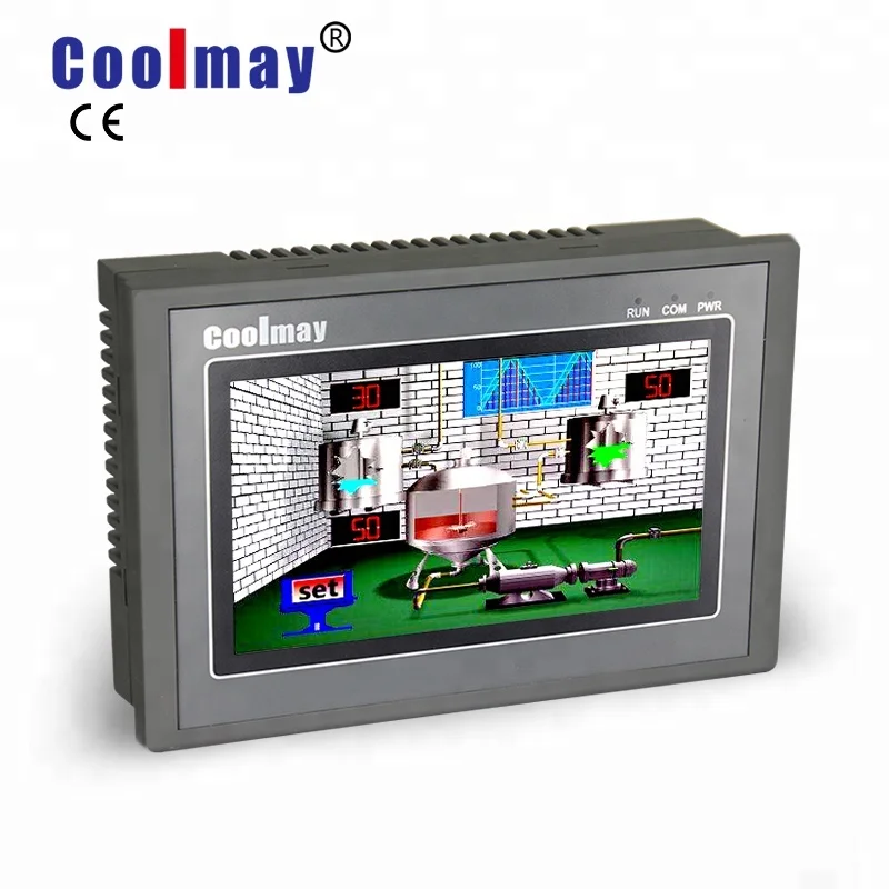 Coolmay 7inch  HMI/PLC all in one NTC10K/NTC50K/NTC100K temperature controller  EX3G-70KH-44MT