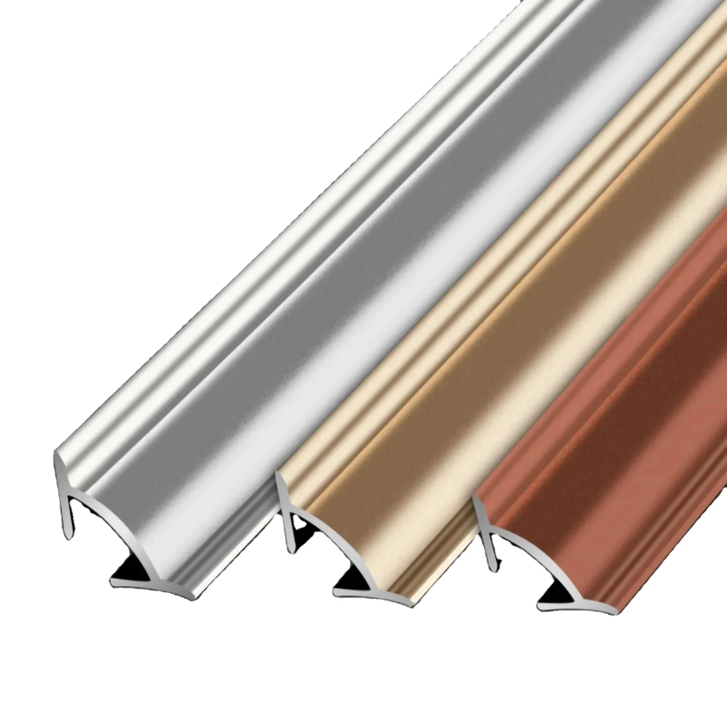 Triangular Aluminum Alloy Yin Angle Decoration Closing Strip Interior Tile Accessories for Home and Office Decor