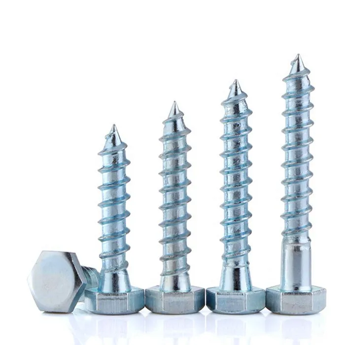 DIN571 Hex Head Wood Screw Zinc Plated Wood Screw
