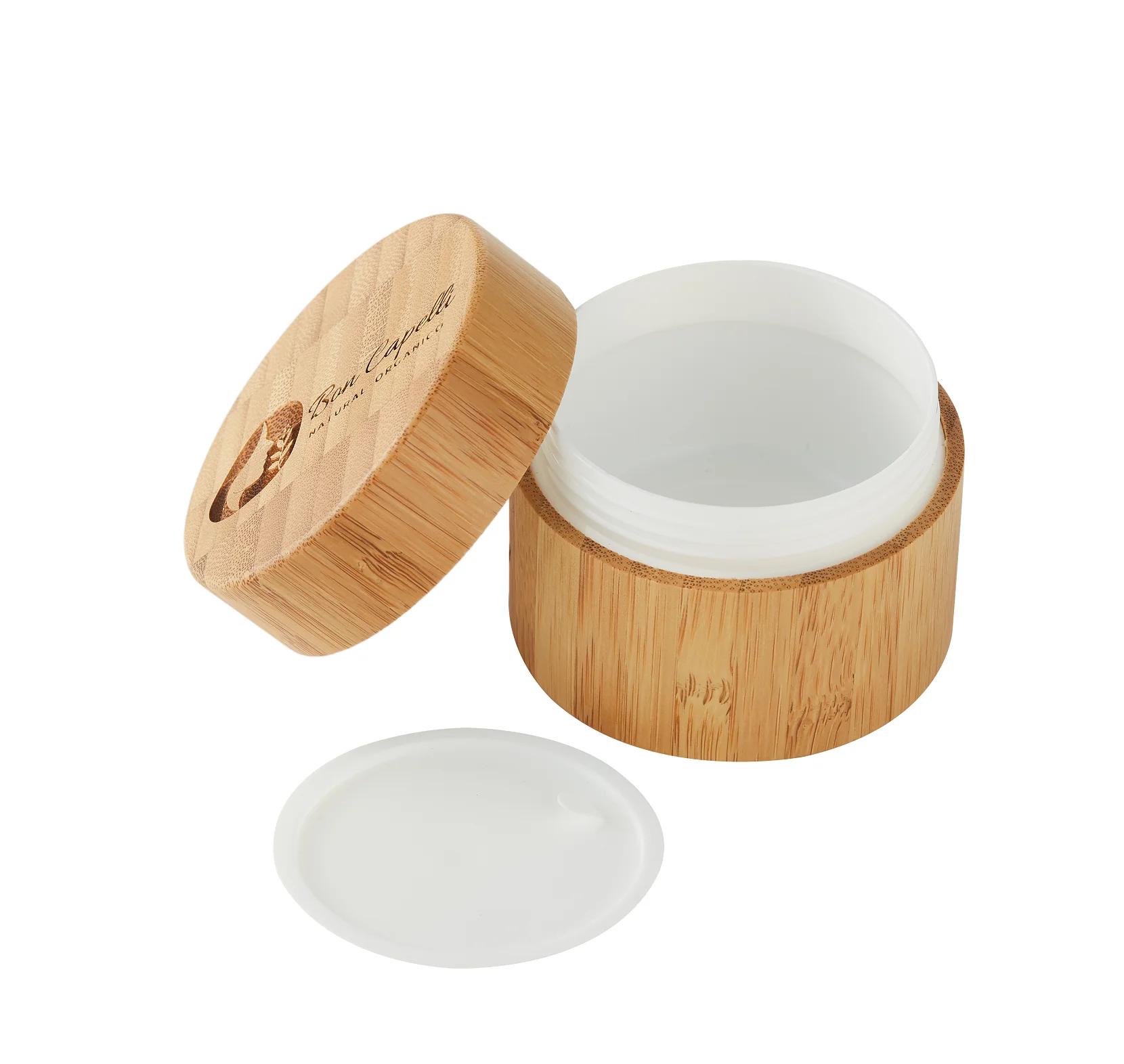 Hot Sale Bamboo Color Glass Jar Skin Care Cosmetics Portable Sealed Wooden Lid Jar Set