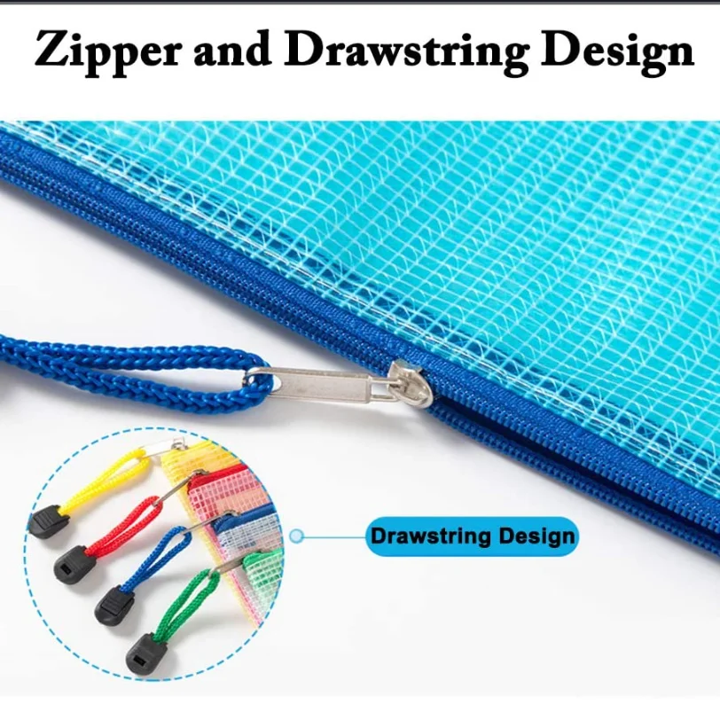 Cheap Poly Zip Lock Envelope File Folder A4 Pouch Factory Price Custom Plastic Document Bag