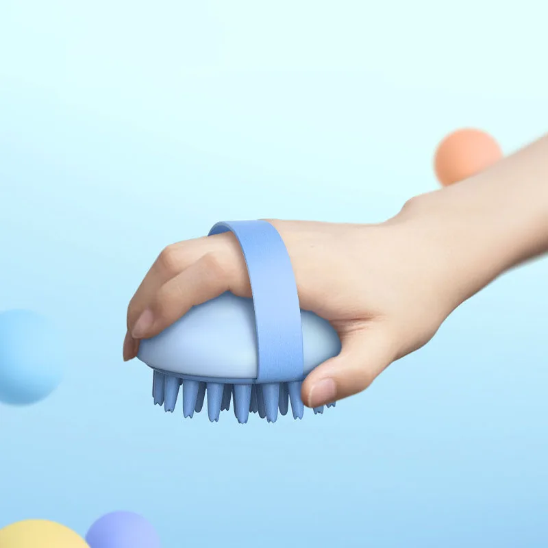 2024 New Pet brush 2-in-1 bath brush for easy cleaning Tpr Brush Pet massage multi-functional bath cleaning