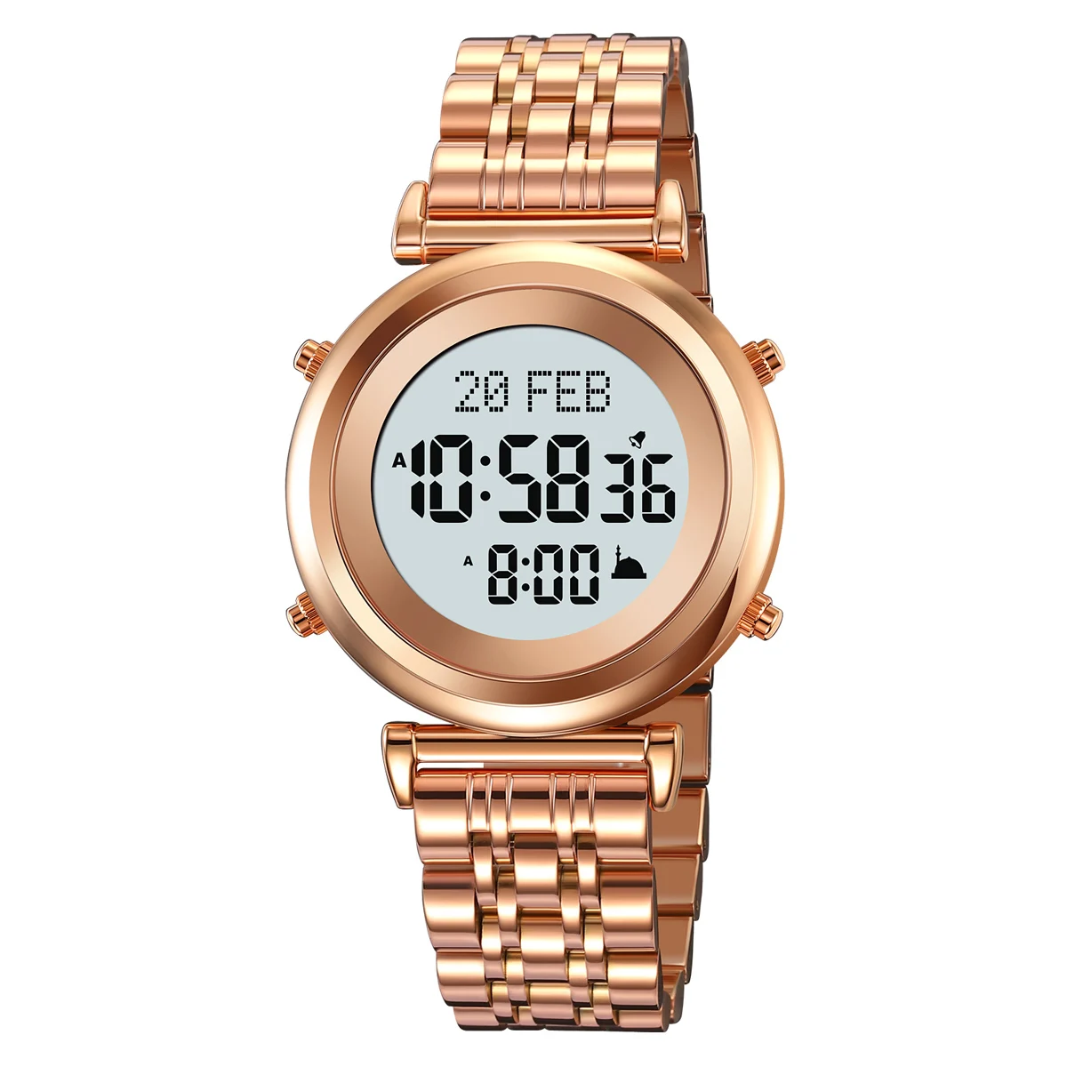 SKMEI 2139 Alfajr AZAN Watch Qibla Timepiece Compass Direction Prayer Time Athan Watch Digital Islamic Men Watch