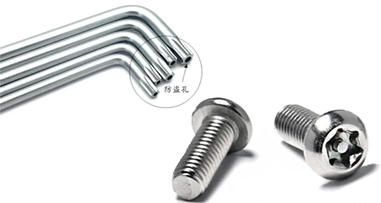 Hot Sale Head T15 Torx Screws Round Head Security Wood Chipboard Screw with ribs for Use With Torx wrench and Anti Theft Bolt