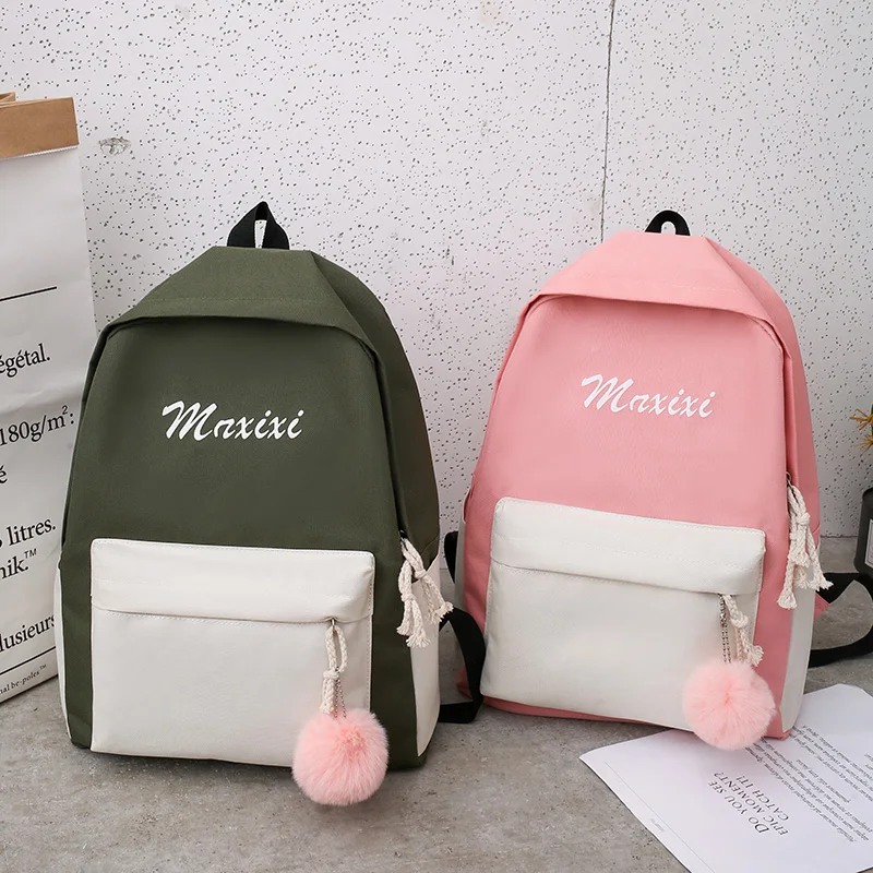 Wholesale 4Pcs/set Women School Backpacks  For Teenagers Girls Student Book Bag Boys Satchel  Shoulder Bag