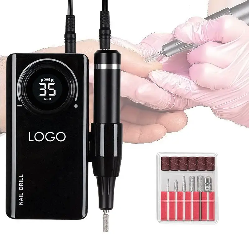 Портативный 35000 об./мин полировальный станок для ногтей Power Bank 4000 мАч электрическая шлифовальная машина для ногтей