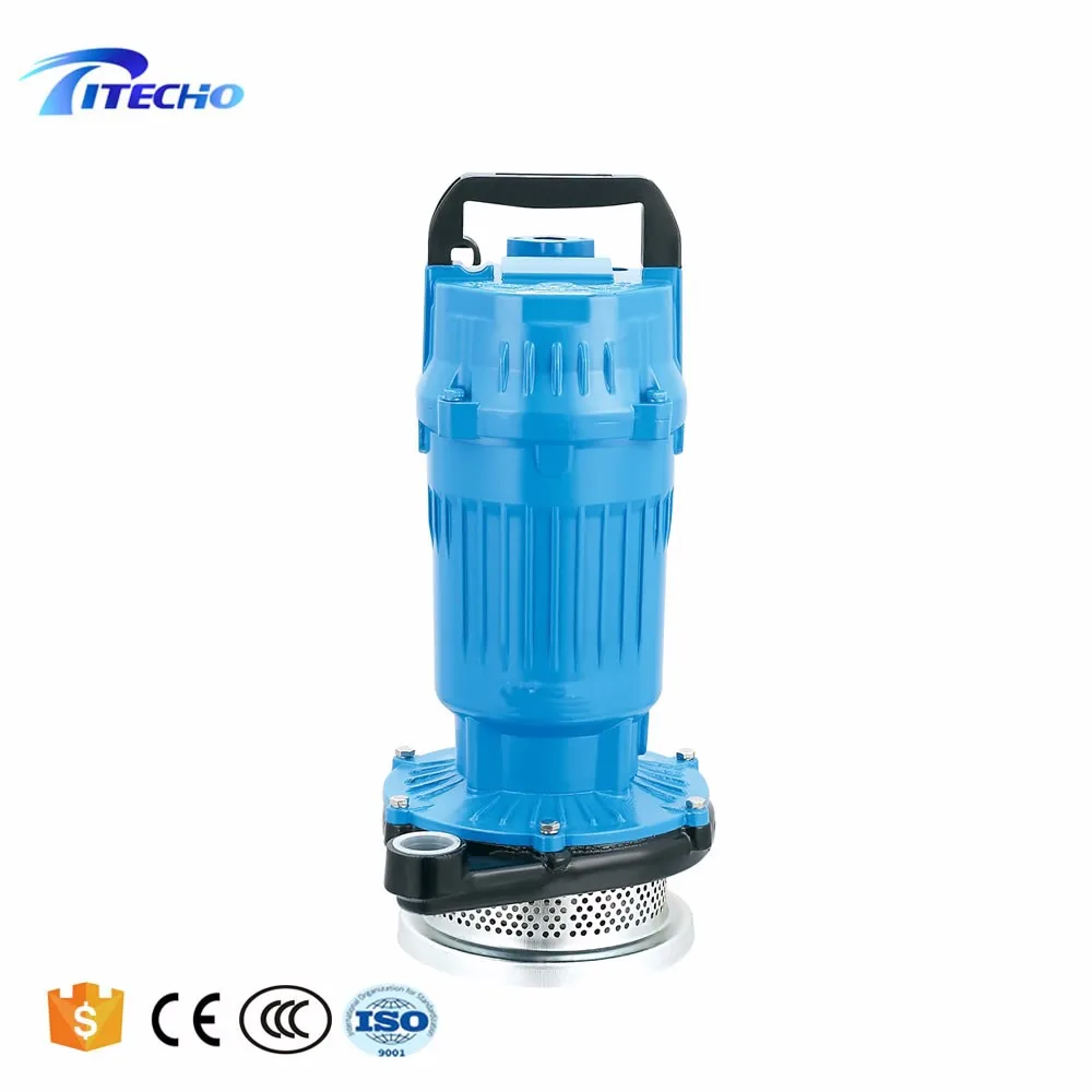 TITECHO QDX Series Submersible Water Pump High Pressure Ac Motor Pump 0.75kw Power Single Phase Structure Iron Material