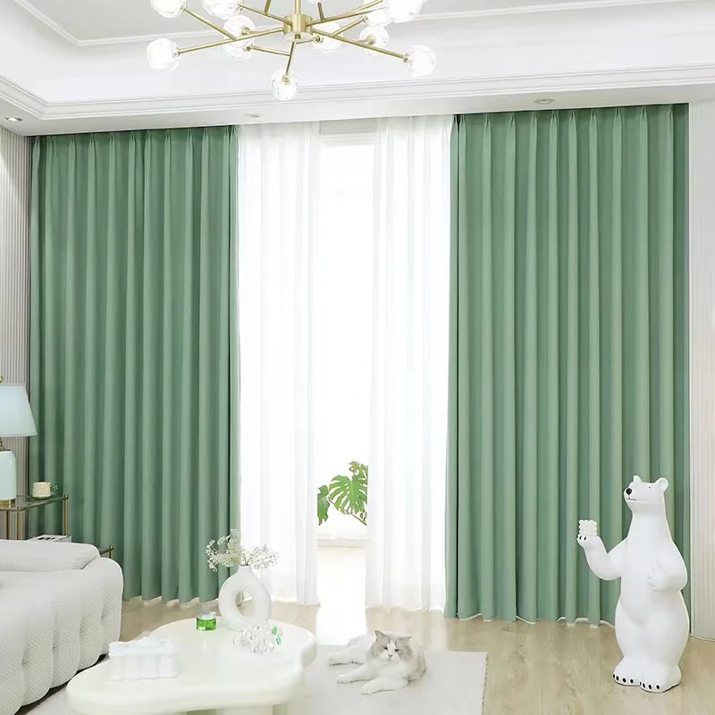 Classic Solid High Shading Blackout Polyester Window Curtains Hotel Home Bedroom Curtains for the Living room