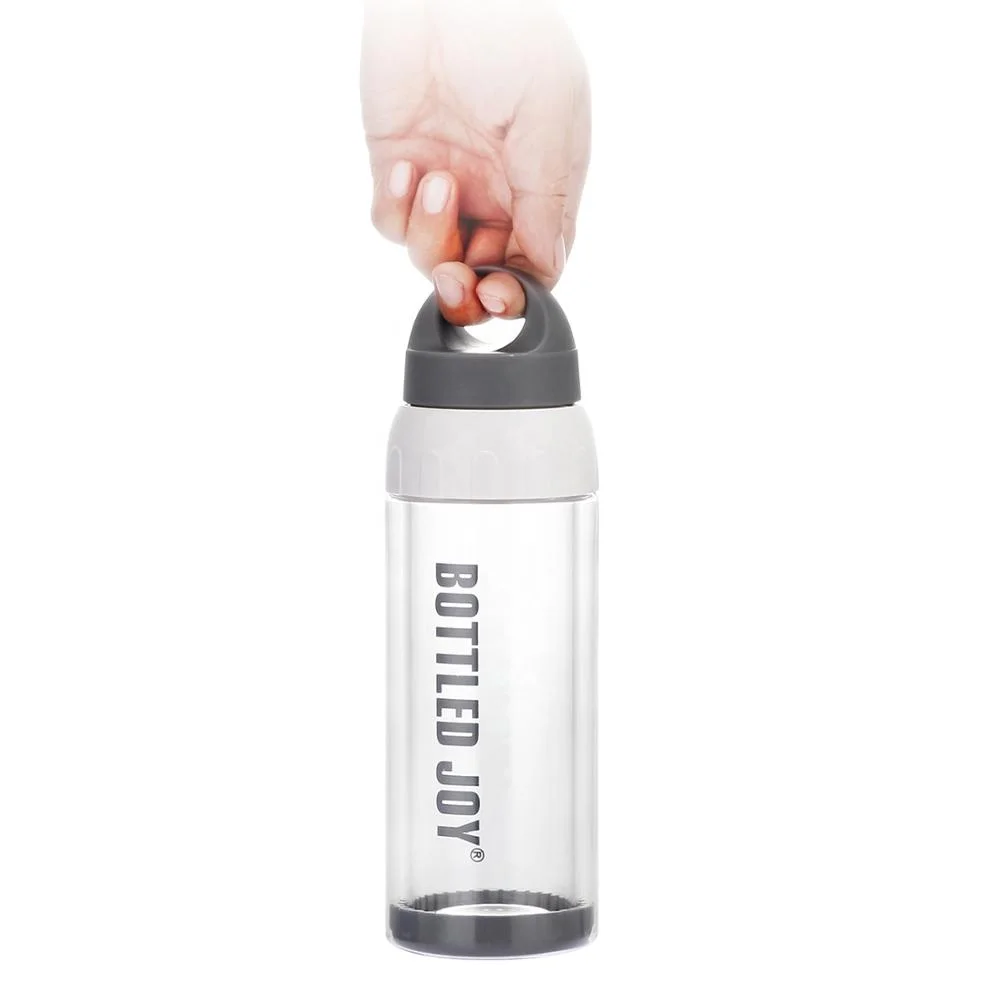 Glass Water Bottle Shatter-proof 16oz Leak-proof Lid Heat Insulated Reusable BPA-Free Smoothie Container Dishwasher Safe for Dri