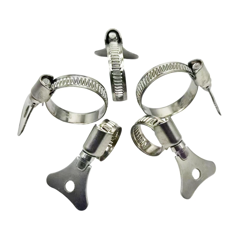 Germany Type Adjustable Pipe Clamps Hose Clips Clamps With Thumb Screw Handle