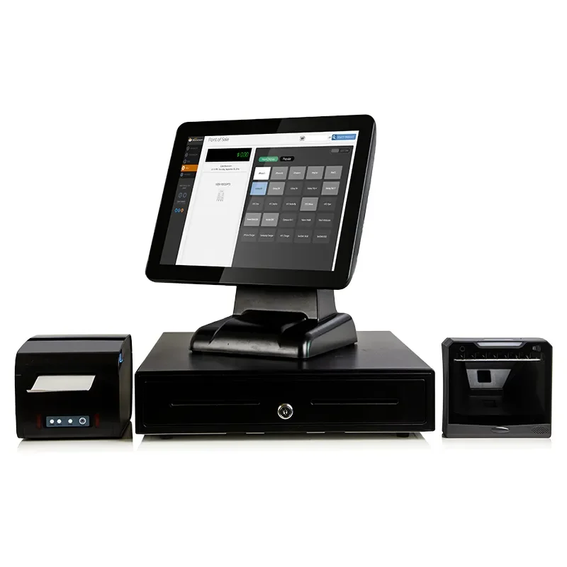 Pos payment machine J1900/4G/64G with 58mm/80mm printer card reader cash drawer barcode scanner tablet pos system