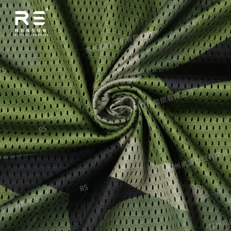 M90S sweden woodland camouflage mesh 120gsm light weight polyester printed anti-static mesh fabric for tactical  use