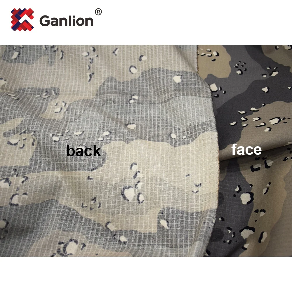 
Nylon cotton rip-stop high tear resistance and wear resistant camouflage fabric 