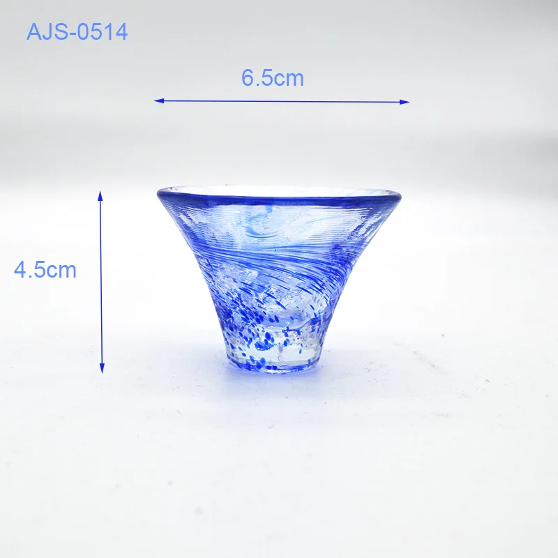 Japanese mountain fuji glass sake cups set