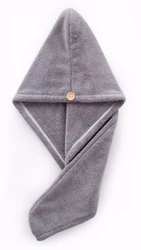 MOQ 1PC custom embroidery logo super absorbent quick dry wrap microfiber hair drying turban salon towel