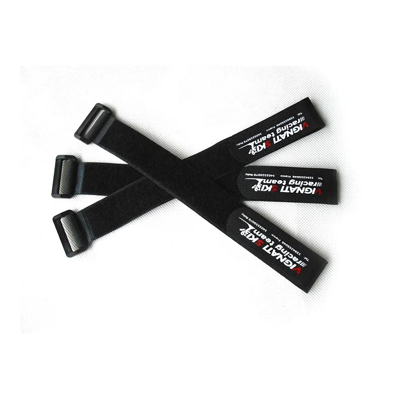 Multipurpose black hook and loop strap with logo printing