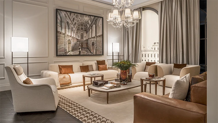 Italian Bently  Living Room Sofa Design Velvet or Leather Sofa