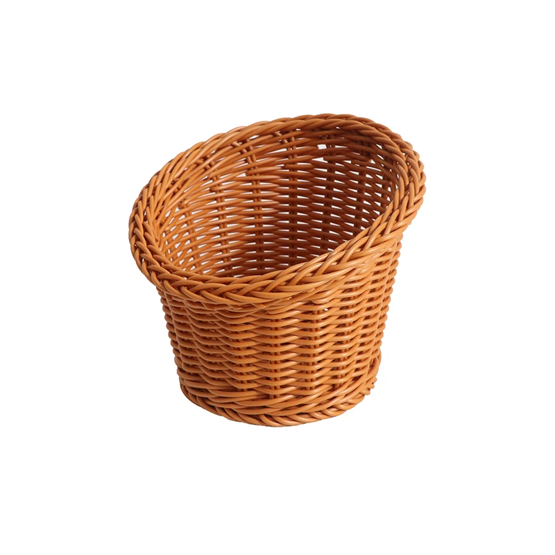 Wholesale garden small baskets plastic rattan bathroom storage basket hanging fruit basket