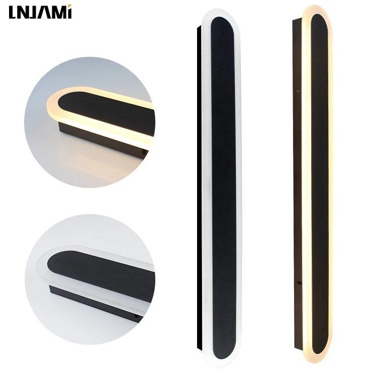 LNJAMI 110V 220V 9-50W Modern Wall Lamp IP65 Waterproof Garden Outdoor LED Wall Light