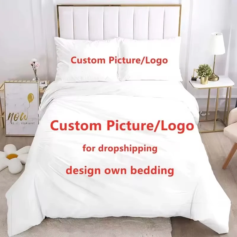 Personalized Customize Photo Logo Brand Image Duvet Cover Bedding sets Soft Quilt Cover and Pillowcases Single_Double_Queen_King