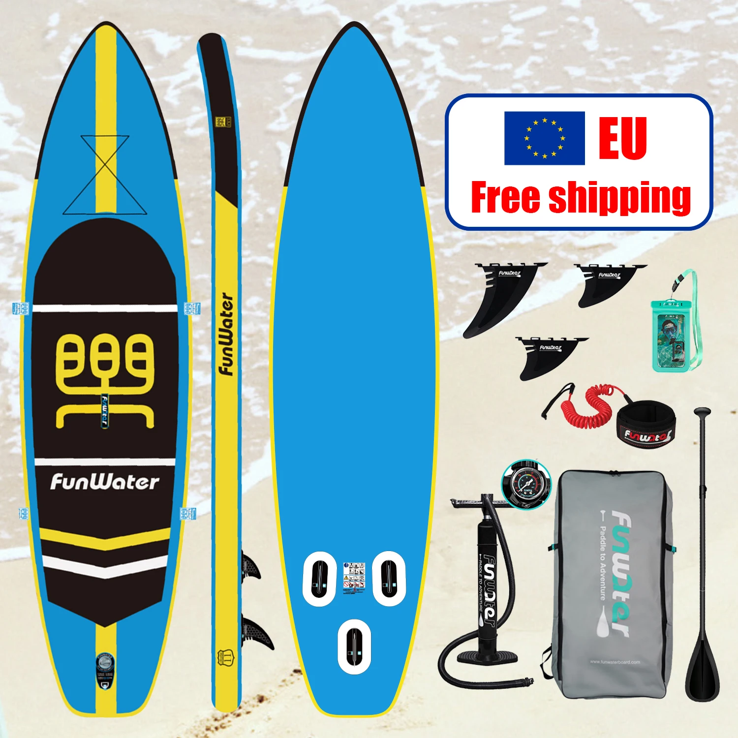 EU Free Shipping Dropshipping Wholesale fanatic sup paddle board inflatable carbon kayak paddle surfing surfboard for sale