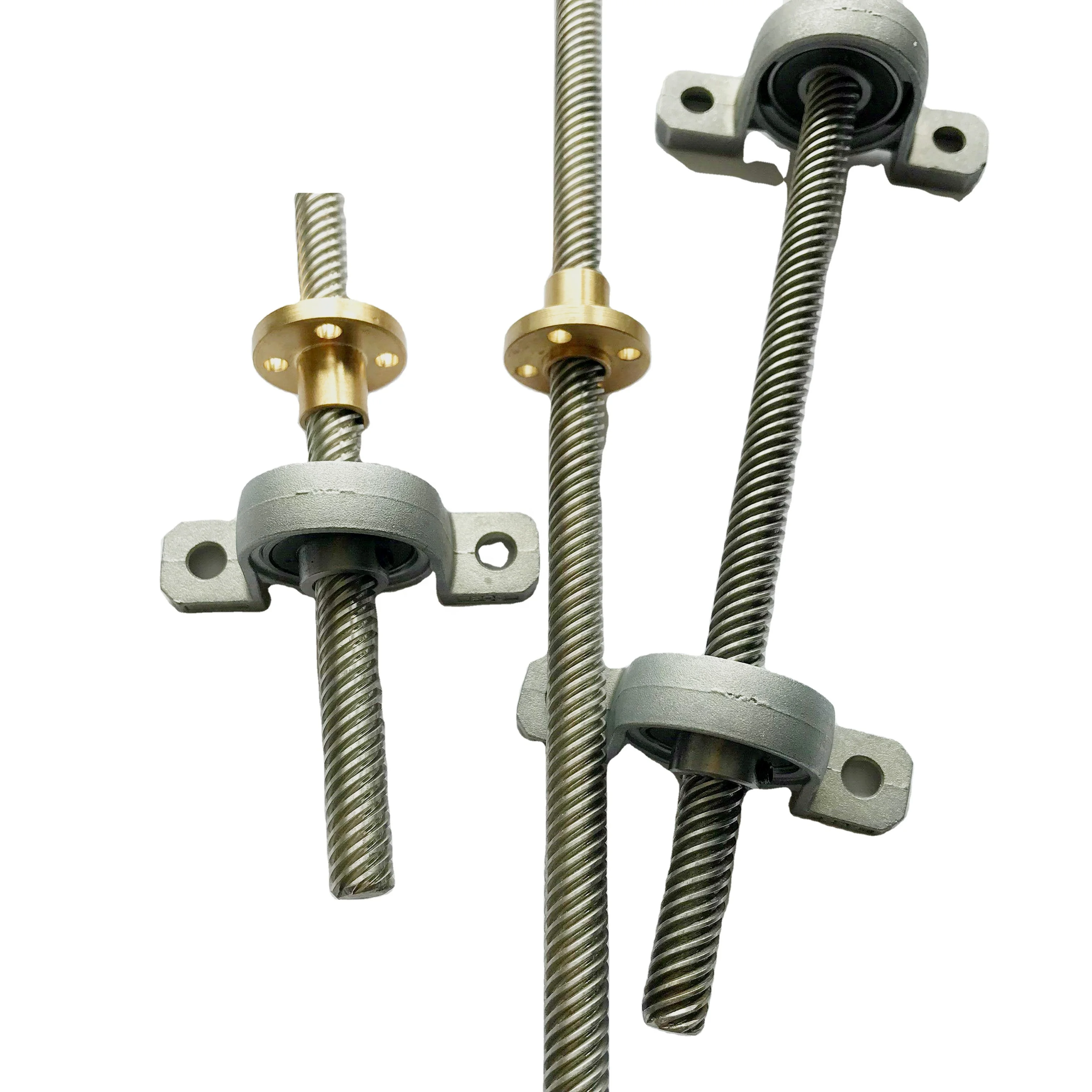 8mm 10mm lead screw with trapezoidal thread and brass nut