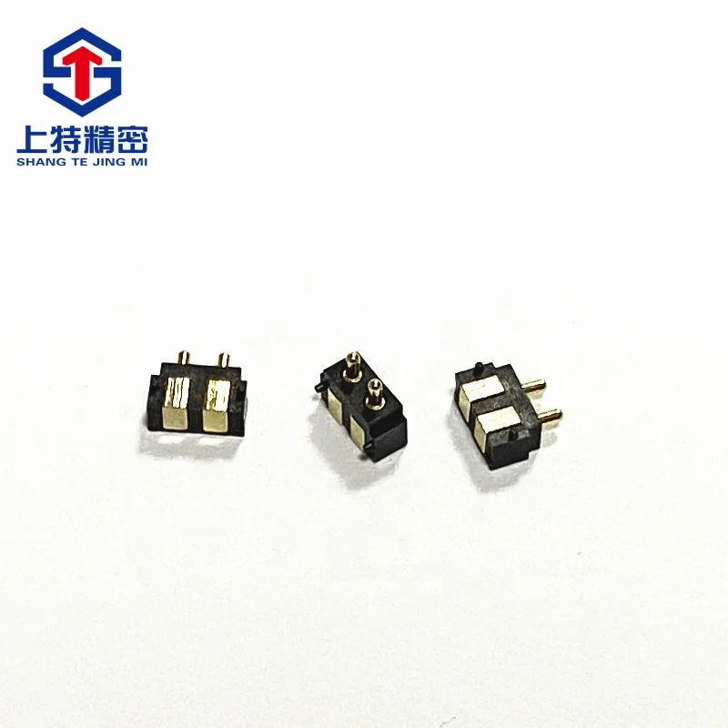Standard Pogo Pin, 2PIN 2.5PH 5.5H, Spring Loaded Gold Plating Side Solder Pogo Pin Connector