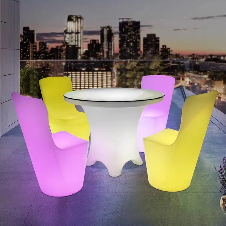 16 colors changing plastic led bar furniture sets