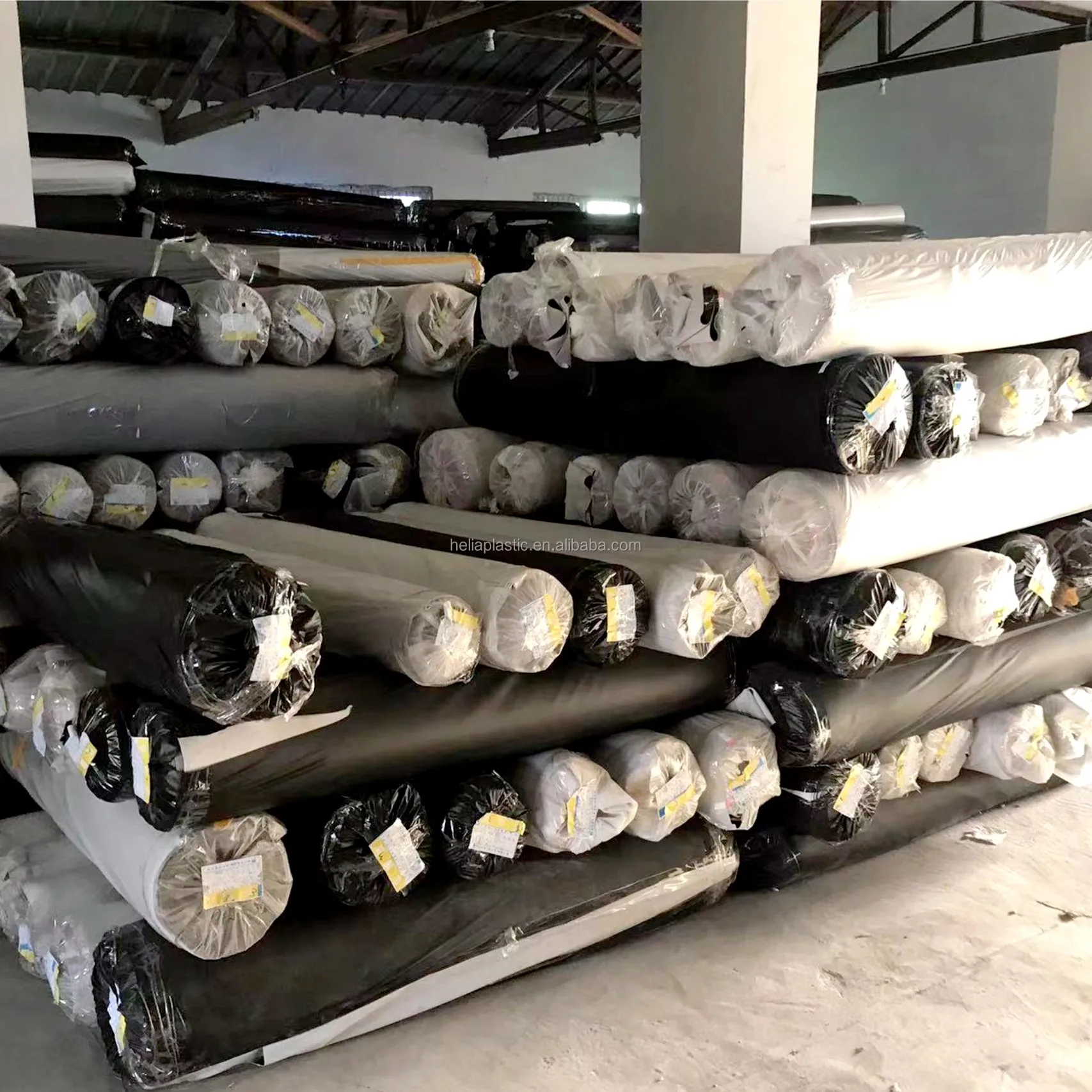 High Quality Stocklot 0.8~1.2mm Embossed PVC Leather Waterproof and Anti-Mildew Knitted Backing for Cars