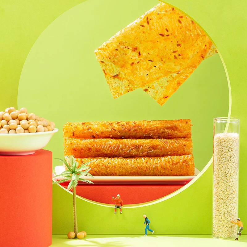 
Genji food OEM wholesale Chinese children spicy fast food, fine packaged snacks export food Chinese spicy soy snack 