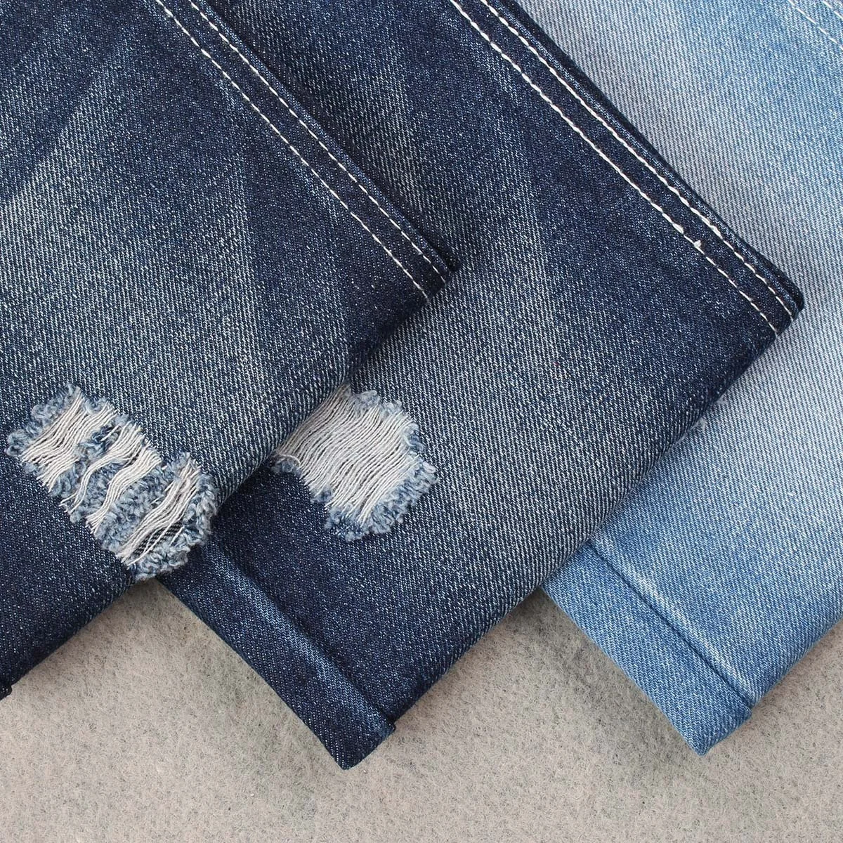 TC 13.5 oz cotton/polyester heavy weight denim jean fabric China mill