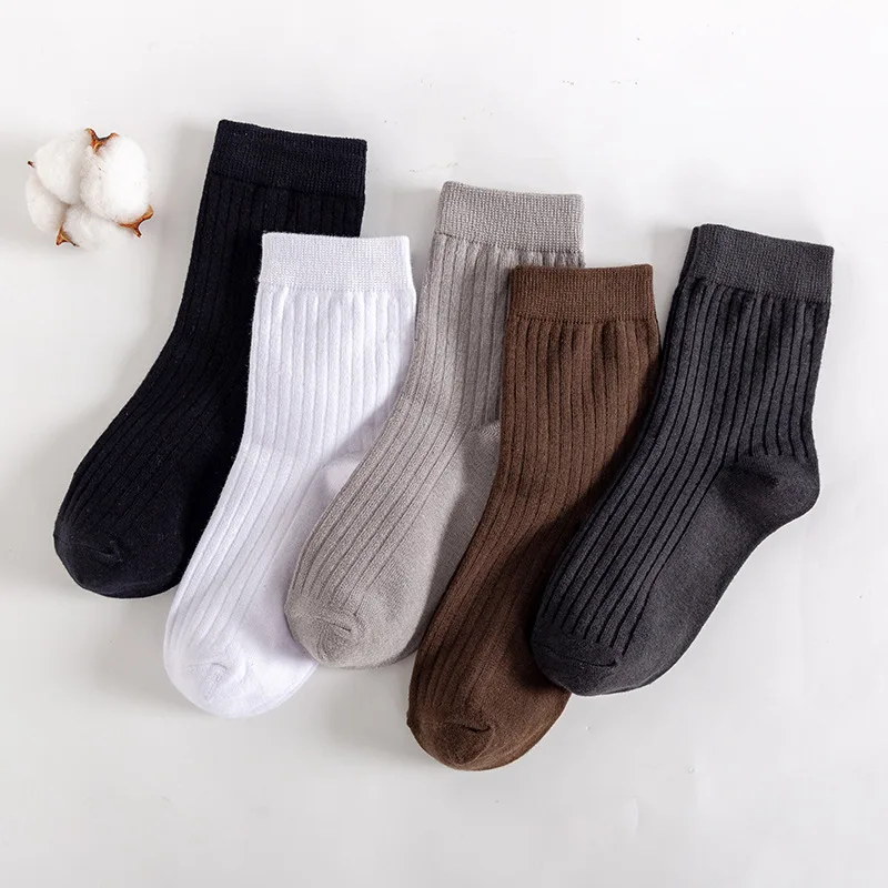 Носки мужские из чистого хлопка, впитывающие пот, в средней упаковке