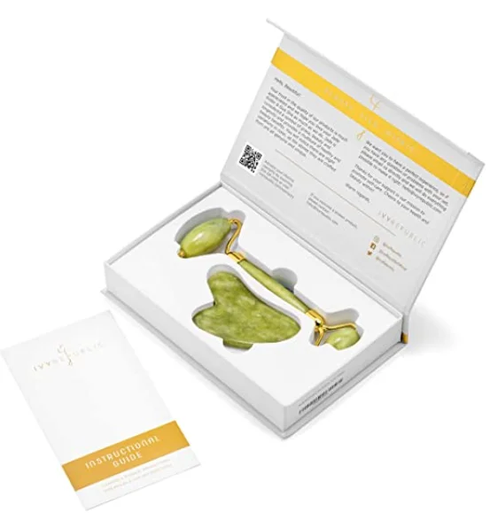 Красота против старения 100% натуральный камень массаж кожи лица xiu yan jade ролик gua sha для лица rouleau de jade