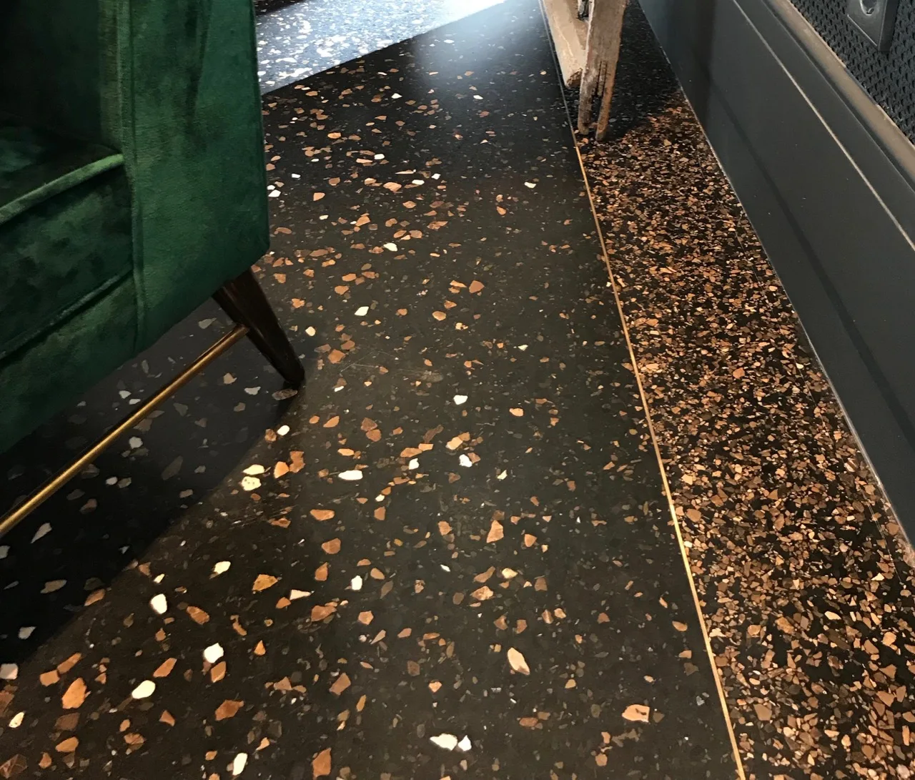 China Factory Cheap Colorful Cement Terrazzo Glazed Tile Matte Finished Porcelain Terrazzo 300x600 Dark Series Terrazzo