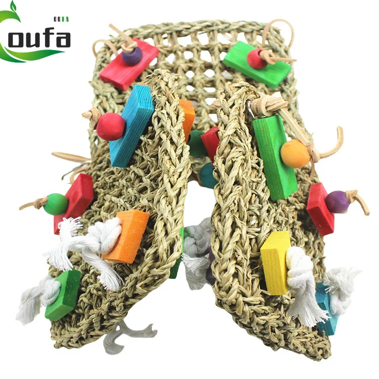 Seagrass Foraging Parrot Toy Bird Climbing Net Toy For Both Large Small Breeds Birds