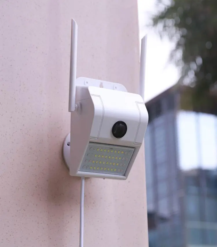 Наружный беспроводной прожектор 1080P 2 МП цветное ночное видение Wi-Fi V380 настенный светильник камера