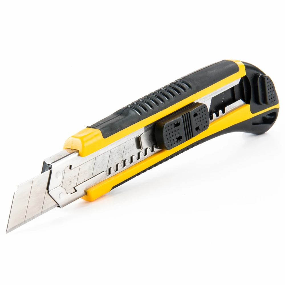 18mm Multi Function Lock 6PCS Retractable Blade Plastic Sliding Knife Paper Art Office Knife Utility Cutter Snap-Off Knife