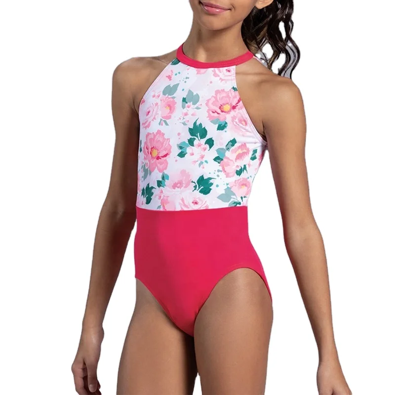 
 Оптовая продажа, индивидуальное танцевальное платье для девушек, костюм для тренировок по искусству, балетное гимнастическое трико без рукавов  