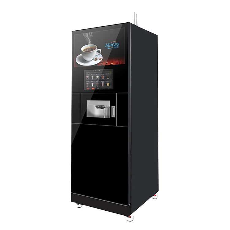 Newest Technology Commercial Bean to Cup Coffee Vending Machine with 27inch advertising screen