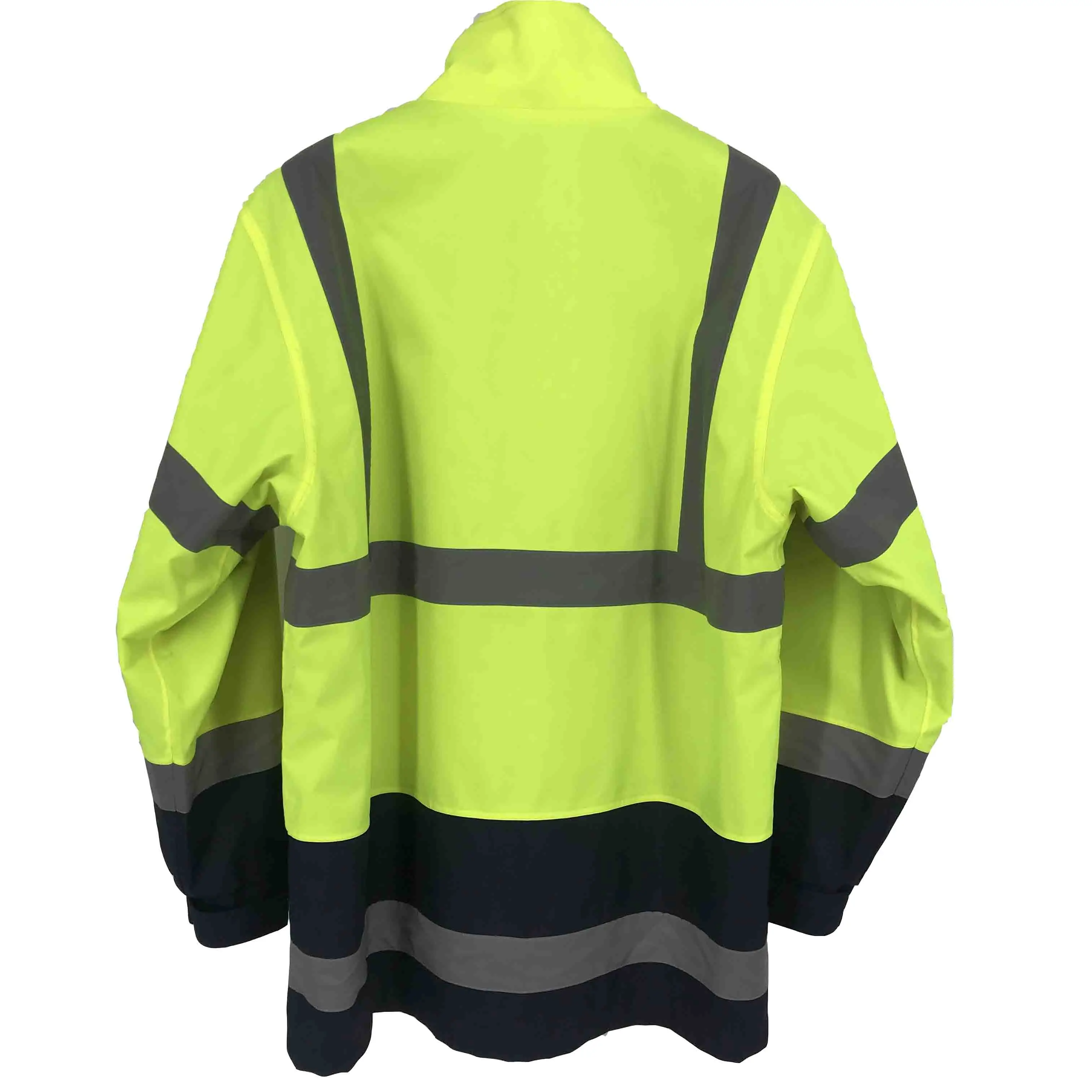 Здравствуйте vis куртка светоотражающая ткань Водонепроницаемая ветровка 4 в 1 Рабочая одежда мужская куртка-карго для безопасности дорожного