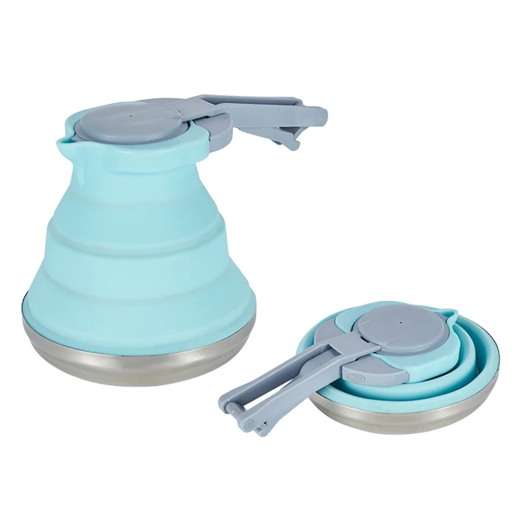 
Wholesale manufacturer outdoor portable retro new modern collapsible silicone water kettle 