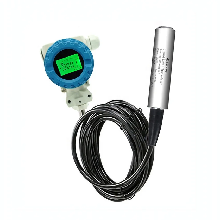 MLT6300:0.2%High Quality IP68 Submersible Digital LCD RS485/4-20ma  Liquid Level Transmitter with Stainless Steel Sensor Probe