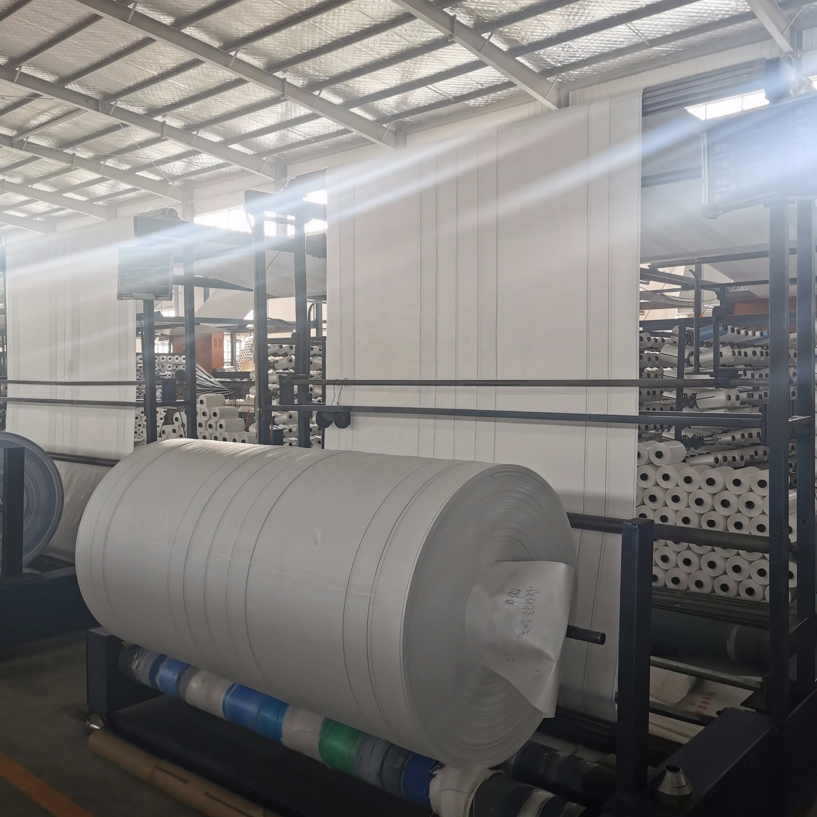 GRS CE Certified Factory 100% Virgin PP Coated White Raffia Polypropylene Woven Fabric for FICB Bag