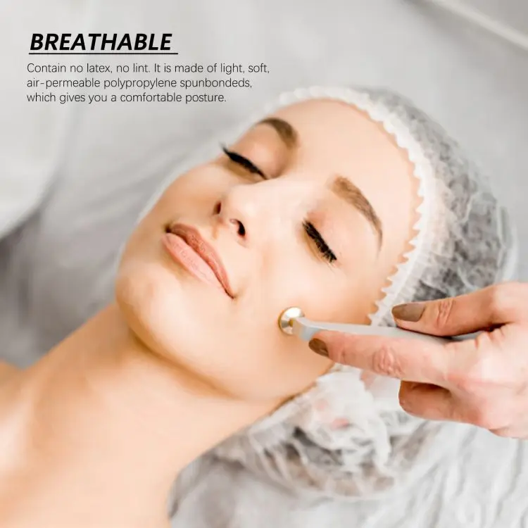 Disposable Cap Hair Net Cap Hair Hat Anti Dust Net Bouffant Cap Non-Woven Head Cover Hat Elastic Cleaning Hair Protect Hat