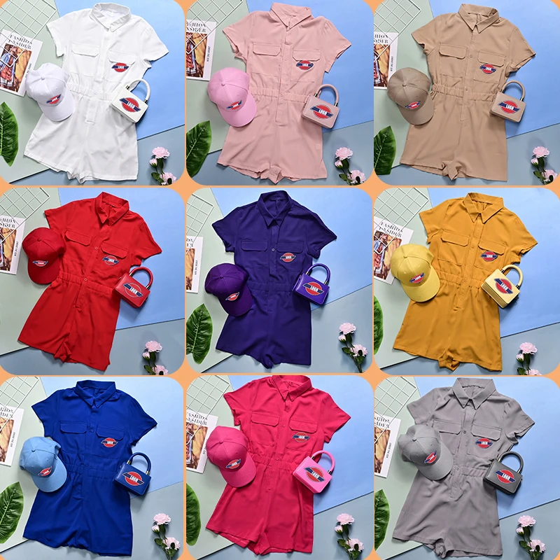  Summer Custom Logo Designer Branded Hat and Purses Outfits 3 Pieces Set Luxury Bodysuit for