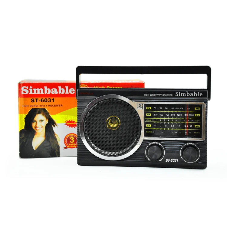 Portable Radio World Band Receiver Rechargeable Radio With Fm/Mw/Sw  Classic Fm Am Sw Three Band Radio With Usb Tf