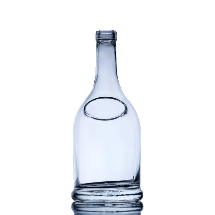 Customized Round Shape Empty clear 250 ml Glass Bottle  for Vsop