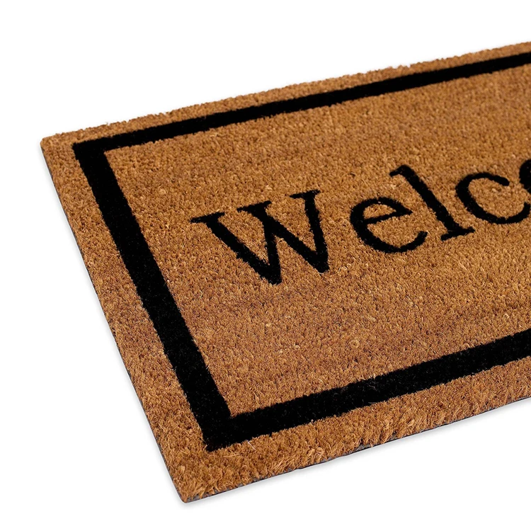 
Indoor Outdoor Personalised Anti Slip Natural Coconut Coir Rubber Printed Door Mats 