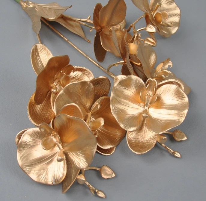 Artificial Gold Eucalyptus Leaf Wedding Ginkgo Golden Leaves Decoration A variety artificial golden plant leaves