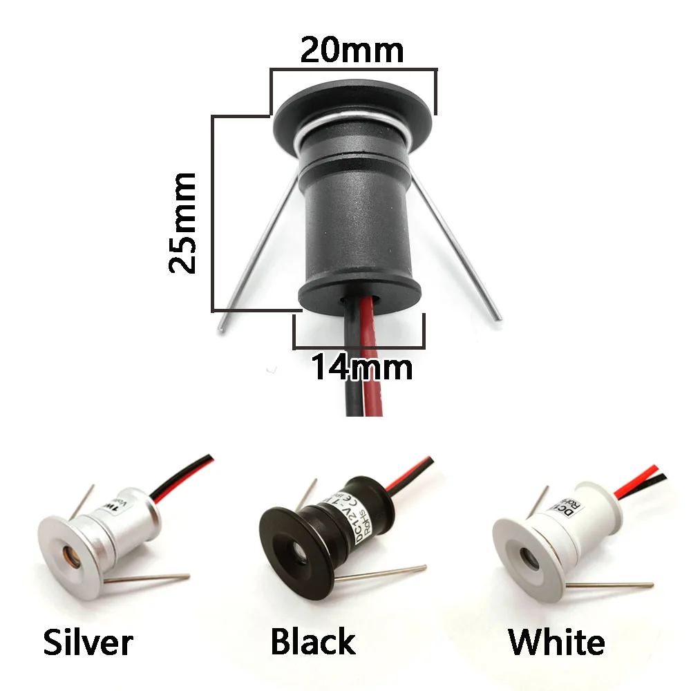Indoor Spot Light 1W Mini Led Downlight DC 3V 12V CCT White Ceiling Light Small Showcase Cabinet Light